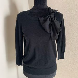 LOFT Black sweater with Bow